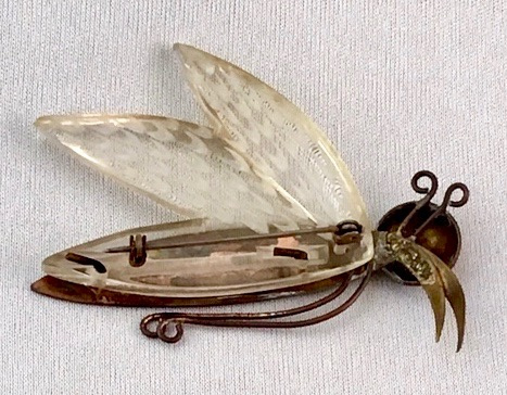 BP156 brass & lucite mosquito? pin